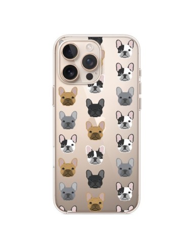 Coque iPhone 16 Pro Max Chiens Bulldog Français Transparente - Pet Friendly