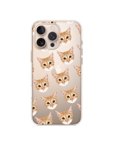 Coque iPhone 16 Pro Max Chats Beige Transparente - Pet Friendly