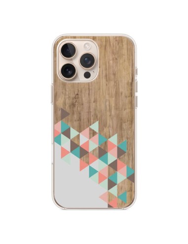 Coque iPhone 16 Pro Max Wood Bois Azteque Triangles Archiwoo - Pura Vida