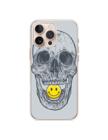 Coque iPhone 16 Pro Max Smiley Face Tête de Mort - Rachel Caldwell