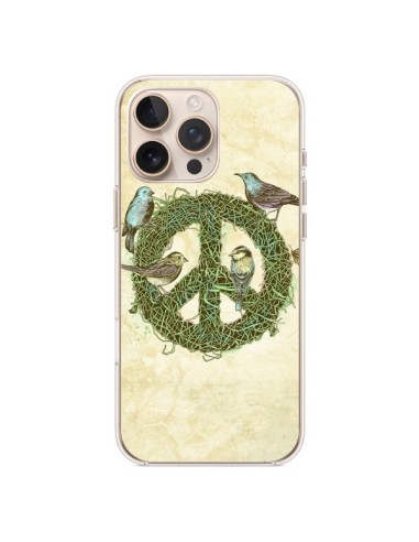 Coque iPhone 16 Pro Max Peace And Love Nature Oiseaux - Rachel Caldwell