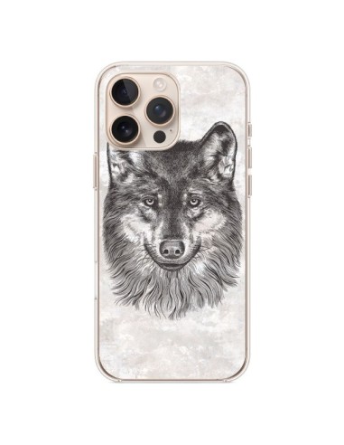 Coque iPhone 16 Pro Max Loup Gris - Rachel Caldwell