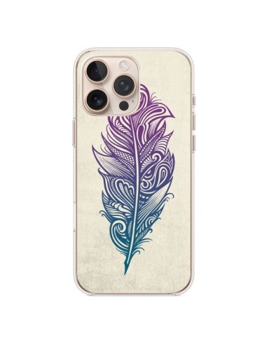 Coque iPhone 16 Pro Max Feather Plume Arc En Ciel - Rachel Caldwell