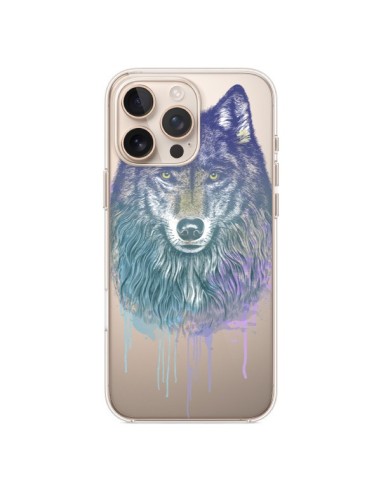 Coque iPhone 16 Pro Max Loup Wolf Animal Transparente - Rachel Caldwell