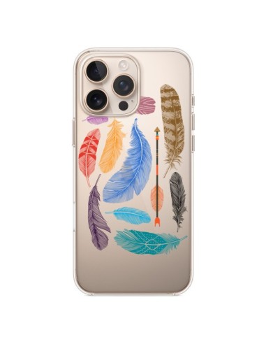 Coque iPhone 16 Pro Max Plume Feather Couleur Transparente - Rachel Caldwell