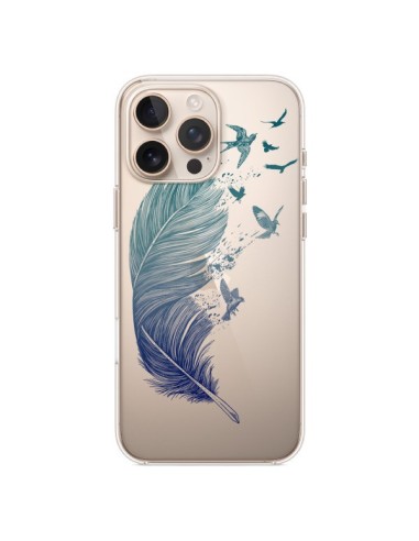 Coque iPhone 16 Pro Max Plume Feather Fly Away Transparente - Rachel Caldwell