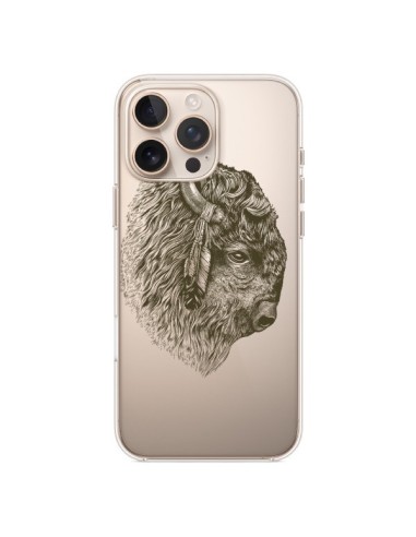 Coque iPhone 16 Pro Max Buffalo Bison Transparente - Rachel Caldwell