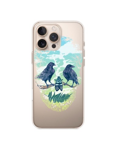 Coque iPhone 16 Pro Max Tête de Mort Nature Transparente - Rachel Caldwell