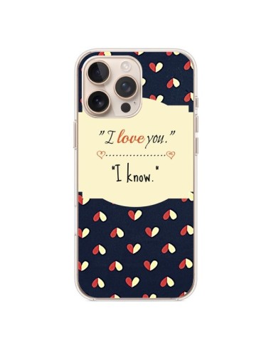 Coque iPhone 16 Pro Max I love you - R Delean