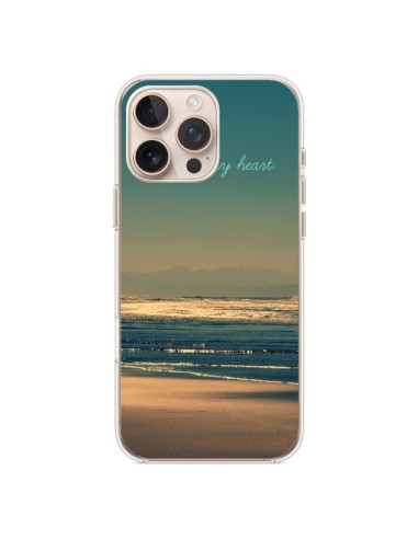 Coque iPhone 16 Pro Max Be still my heart Mer Sable Beach Ocean - R Delean