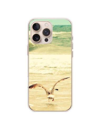 Coque iPhone 16 Pro Max Mouette Mer Ocean Sable Plage Paysage - R Delean