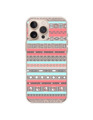 Coque iPhone 16 Pro Max Azteque Aztec Rose Pastel - Rex Lambo