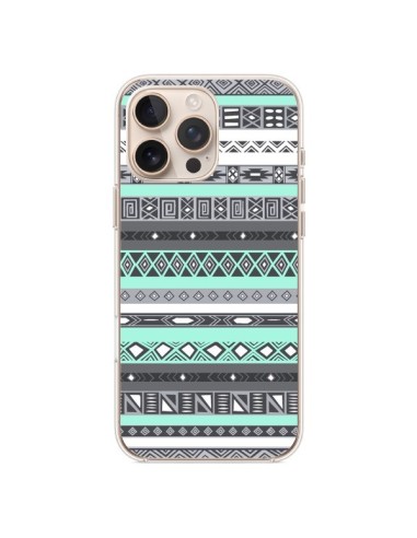 Coque iPhone 16 Pro Max Azteque Aztec Bleu Pastel - Rex Lambo