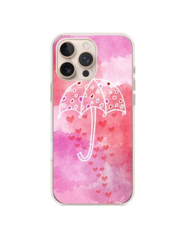 Coque iPhone 16 Pro Max Parapluie Coeur Love Amour - Sylvia Cook