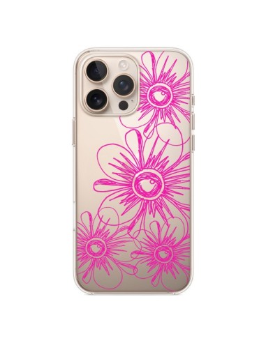 Coque iPhone 16 Pro Max Spring Flower Fleurs Roses Transparente - Sylvia Cook