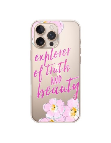 Coque iPhone 16 Pro Max Explorer of Truth and Beauty Transparente - Sylvia Cook