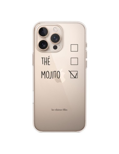 Coque iPhone 16 Pro Max Café, Thé et Mojito Transparente - Les Vilaines Filles