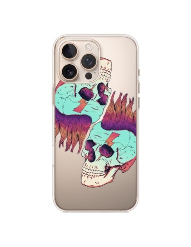 Coque iPhone 16 Pro Max Tête de Mort Crane Punk Double Transparente - Victor Vercesi