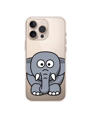 Coque iPhone 16 Pro Max Elephant Animal Transparente - Yohan B.