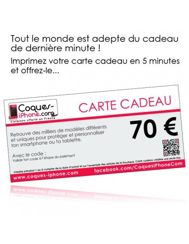 Carte Cadeau 70 euros