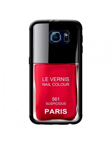 Coque Vernis Paris Suspicious Rouge pour Samsung Galaxy S6 - Laetitia