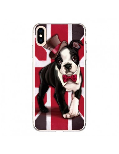 Coque iPhone XS Max Chien Dog Anglais UK British Gentleman - Maryline Cazenave