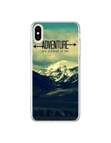 Coque iPhone XS Max Adventure the pursuit of life Montagnes Ski Paysage - R Delean