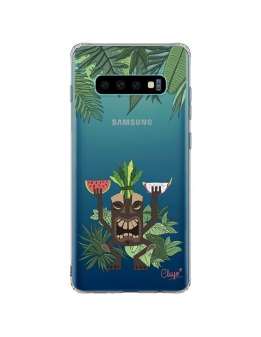 Coque Samsung S10 Plus Tiki Thailande Jungle Bois Transparente - Chapo