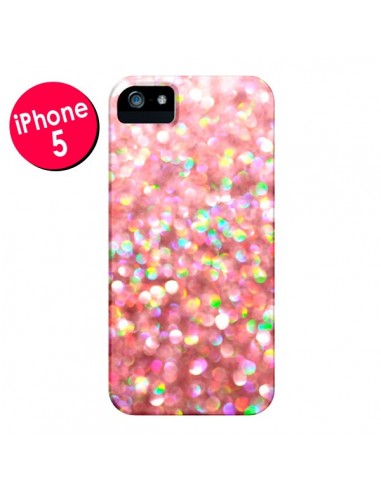 Coque Paillettes Pinkalicious pour iPhone 5 et 5S - Lisa Argyropoulos